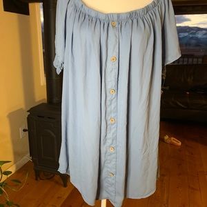 Long off the shoulder button top